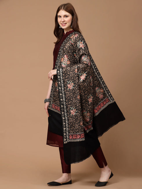 Women's Aari Embroidery Wool Shawl